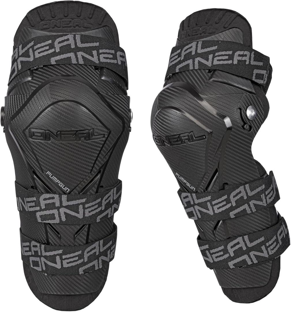 O'NEAL Mens Pump Gun MX Knee Guard Carbon Look(Black, One Size)
