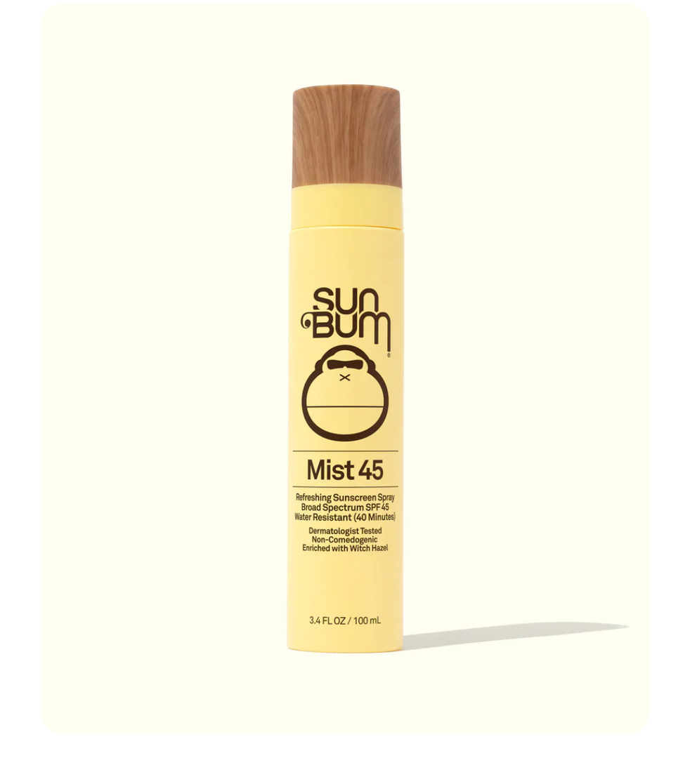 Sun Bum Original SPF 45 Sunscreen Mist - Broad Spectrum Moisturizing Facial Sunscreen Spray with Vitamin E - Hawaii 104 Act Compliant (Made without Octinoxate & Oxybenzone) - Travel Friendly - 3.4 oz, 2 Pcs