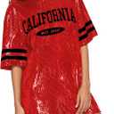 Zoctuo Sequin T-Shirt Dress for Women Cocktail,Christmas,New Year’s Eve,Music Festivals & Concerts