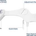 LUXE Bidet NEO 120 - Single Nozzle, Self-Cleaning, Non-Electric Bidet Attachment for Toilet Seat, Adjustable Water Pressure, Rear Wash (White)