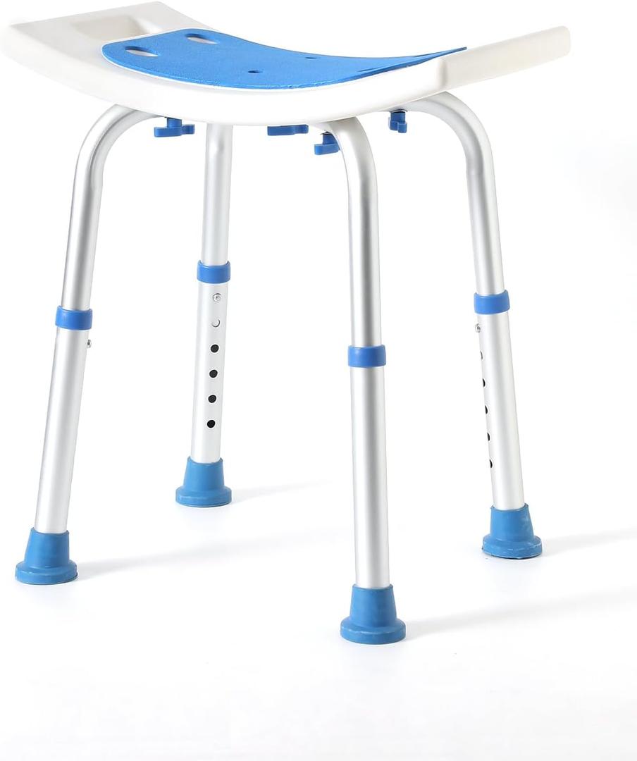 FSA HSA Eligible Shower Chair for Inside Tub, Shower Stool for Inside Shower, Shower Seat for Bathtub, Adjust Bath Chairs for Elderly/Disabled