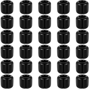 Suclain 20 Pieces 0.7 Inch Chime Candle Holder Small Candle Holders Ceramic Holder for Rituals, Spells, Vigil, Altar, Witchcraft, Wiccan Supplies(Black)