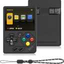 SKRVGOJFG Silicone Case for Miyoo Mini V4 Handheld Game Console, AntiSlip, Shock Proof, Soft Protective Case for Miyoo Mini V4 with Lanyard  Black