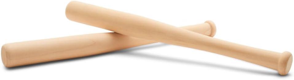 Wood Baseball bat 12 Inch Pack of 10 Unfinished Mini Wood Baseball Bat, Small Bat, Party Decor, Bedroom, Crafts, by Woodpeckers