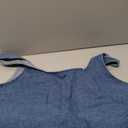 Limerose Women's Reversible Tank Tops Button Denim Crop Blouses Sleeveless Cami Shirts (Medium, Light Blue)