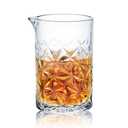 KITESSENSU Cocktail Mixing Glass 24oz 710ml - Crystal Bartender Accessories Glass Beaker to Mix & Stir Cocktails - Thick and Sturdy Bottom - Premium Seamless Design