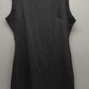 EYYECAN Women Summer Sleeveless Tank Dresses Crew Neck Slim Fit Short Casual Ruched Bodycon Party Club Mini Dress (X-Large, Black)