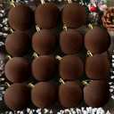 30 Pcs 2.4 Inches Velvet Christmas Ball Ornaments, Shatterproof Coffee Brown Flocked Bulbs Decorations Set, Retro Decorative Hanging Plastic Ornaments for Xmas Tree Holiday Party Decor