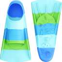 Gintenco Swim Fins, Kids Swim Training Fins for Lap Swimming, Travel Size Flippers with Mesh Bag, Silicone Swimming Fins for Kids Teens Adults Women Men, Size: M(US Men 4-5.5/ US Women 5.5-7)