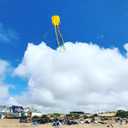 Flying Hoofer Large Octopus Kites(2packs) for Kids and Adults - Easy to Fly, 28X158 3D Software Colorful Kite with Long Tails. Perfect for Beach and Outdoor Activities.(Blue and Yellow)