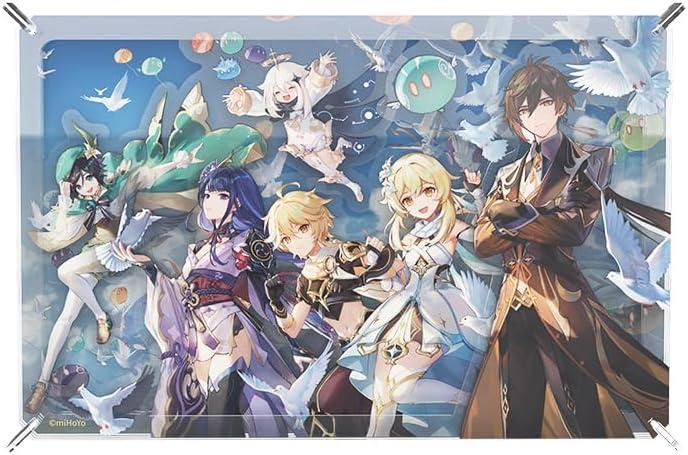 GENSHIN IMPACT Themed Series Insert Acrylic Collection Paintings - Genshin Impact 1st Anniversary Celebration Painting