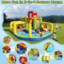 Umbalir Inflatable Obstacle Bounce House, Kids Bounce House Water Park with Water Slides, Surprise Dump Bucket, Obstacles,Jumping, Tunnels, Climbing,Water Cannon, and Ball Shooting Frame, 11' x 11.17' x 7.25'