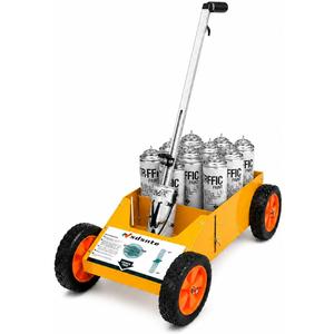 SDSNTE 2-in-1 Detachable Parking Lot Line Striper Cart Machine & Paint Wand | For Athletic Field, Warehouse & Parking Lot Line Marking, 12-Can Storage Space
