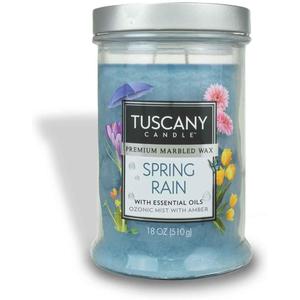 Tuscany Candle Spring Rain Long-Lasting Scented Jar Candle, 18 oz