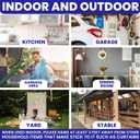 Fly Strips Indoor Sticky Hanging 24pk with Pins. Non Toxic Outdoor Fly Trap Indoor for Home. Flies Tape Paper Trap Ribbon Roll for House Gnat Fruit and Housefly. Bug Catchers for Inside Home Flypaper.