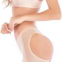 Womens Seamless Butt Lifter Padded Panties - Natural Lift Lace Enhancer Underwear, Invisible Under Tight Clothes 2 pack L