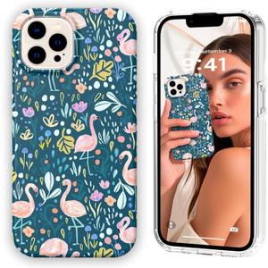 Magnetic for iPhone 13 Pro Case Cute for Women, [Compatible with Magsafe][Drop Protection] Slim Colorful Flowers Oil Painting Printed Girly Floral Phone Case for iPhone 13 Pro