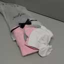 BQUBO Newborn Receiving Blankets Cotton Warm Sleepsack with Mittens & Bow Hats Hospital Baby Swaddling Shower Gift