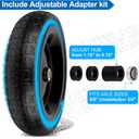13 Inch Flat Free Wheels Tires 4.00-6 Solid Replacement with Universal 5/8" Axle Bore Hole, 8 Spacers and 4 Pins, for Wheelbarrow, Garden Wagon, Hand Truck, Trolley, Lawn Mower, 2 Pack