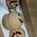 Fuutreo 3 Pcs Resin Halloween Pumpkin Decor Jack O' Lantern Outdoor Decor