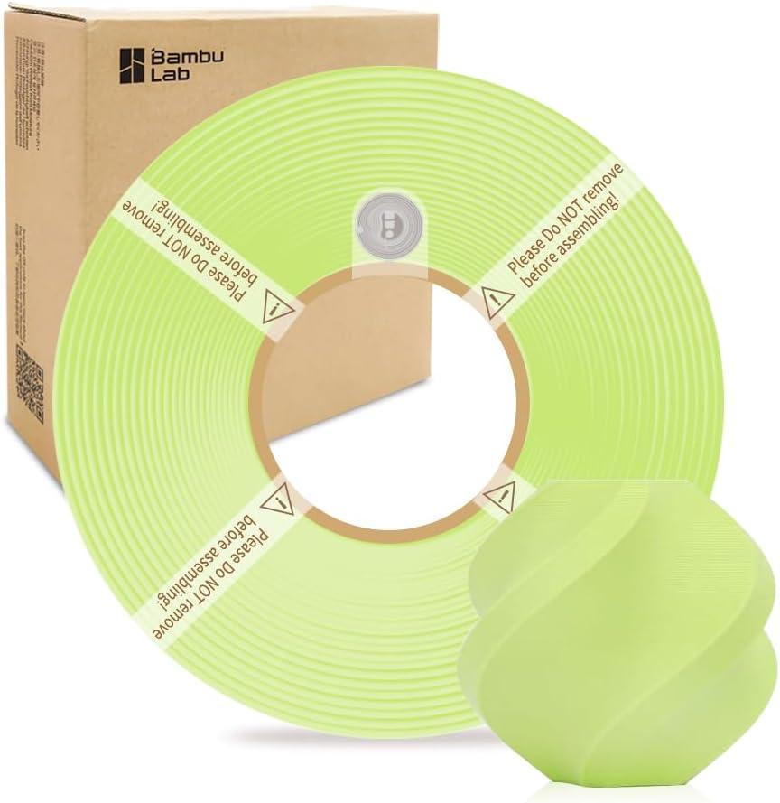 Bamboo Lab 1.75MM PLA Matte Filament High Speed Printing with RFID 1KG +/- 0.03mm Eco Friendly 3D Printer Filament for Bambu Lab P1P/P1S/X1C/X1/A1/A1 Mini (Without Spool) (Apple Green 11502)