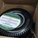 13x5.00-6 Flat Free Tire and Wheel Assemblies (2 Pack),13 x 5 x 6 Solid Rubbe Tires and Wheel for Riding Lawn Mower - With 3/4" Bushings (Extra 5/8" Bushings) and 3" Centered Hub (Gray)