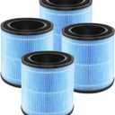 AP0601 Replacement Filter Compatible with AIRTOK AP0601 air Purifier, 4-in-1 True Air Purifier Filter, High Efficiency Activated Carbon Filter, 4 Pack 