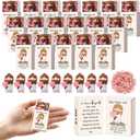 Wettarn 36 Sets Christian Easter Gift Bulk Mini Jesus Loves You Figurines Gifts, Small Jesus with Match Storage Box Pocket for Coworkers Church Sunday School Students Religious Gift