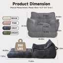2 in 1 Folding Sofa Bed, Gray, Oversized