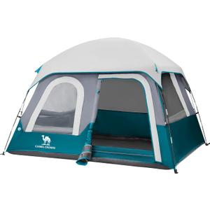 CAMEL CROWN 4/6 Person Tent Waterproof Lightweight Portable Backpacking Tent for Outdoor Camping Hiking (Steel Blue)