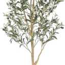 Realead 6ft Artificial Olive Tree, Tall Faux Olive Tree Plants, Fake Potted Olive Silk Tree with Branches and Fruits, Artificial Trees for Modern Home Office Living Room Floor Decor Indoor (72in)
