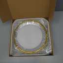 Plastic Acrylic Charger Plates 10PCS, 13" Decoration Diner,Wedding,Party,Event(Gold Bead 10)