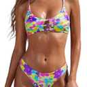 RELLECIGA Women’s Cheeky Bikini Sets Push Up Two Piece Swimsuit