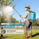 SideKing 5.2 Gallon Battery Powered Backpack Sprayer, 120 PSI Powerful Electric Sprayer Compatible with DeWalt 20V Battery, Max 1.0 GPM, 5 Nozzles & 2 Spray Wands for Lawn, Yard, Weed & Pest Control