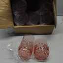 Acrylic Drinking Glasses Set of 12 Pink Mixed Drinks Glassware Unbreakable Palstic Tumbler and Rocks Glass Set 6pcs 18oz Highball and 6pcs 12 oz Cocktail Glasses for Cocktail Iced Coffee Beer Whiske