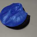 Swim Cap for Long Hair 2 Pack Thicker Design Solid Silicone Waterproof Swimming Caps for Woman Adults and Men (Black+Blue)