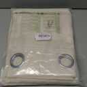 Full Blackout Window Curtains for Bedroom & Living Room - Noise Reducing, Thermal Insulated, Heavy Linen Texture, 8 Grommets, Cream White, 55" x 84", 2 Panels