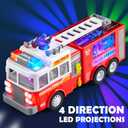 JOYIN LED Fire Truck Toy for Toddlers - LED Projections & Sirens, Bump and Go Fire Engine Trucks with Mode Switch & Volume Control, Kids Firetruck, Boy Toys, Christmas Birthday Gifts for Grandkids