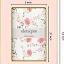 Eletecpro 2.5x3.5 Enamel Picture Frame with Real Glass Cover, 1 Pack Pink Photo Frames with Gold Metal Edge, Horizontal and Vertical Display Pictures 2.5x3.5 for Tabletop and Wall Decor