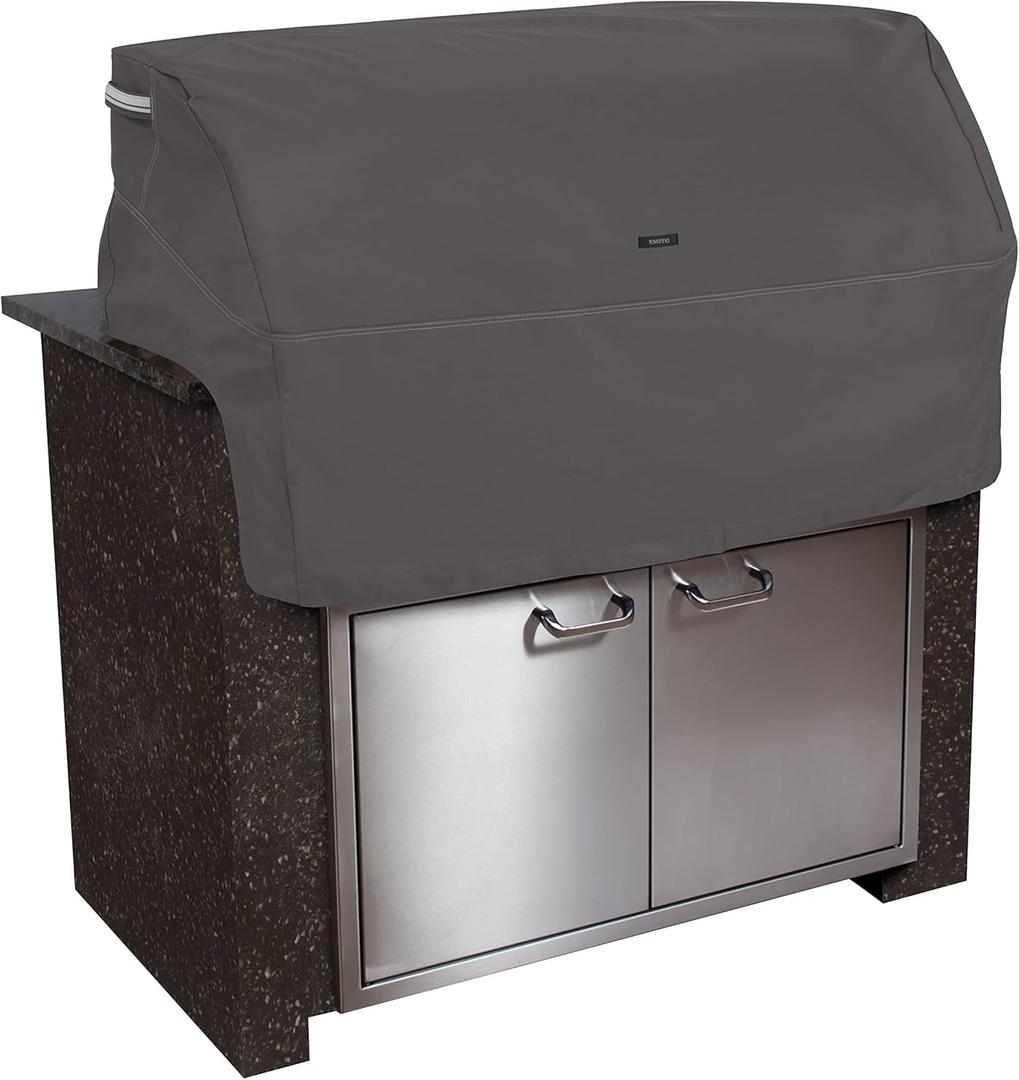 Classic Accessories Ravenna Water-Resistant 32 Inch Built-in BBQ Grill Top Cover, Taupe (32"L x 26"D x 24"H, Dark Taupe/Mushroom/Espresso)