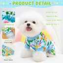 XPUDAC 4 Pack Dog Pajamas Soft Strechy Summer Doggie Clothes for Small Medium Dogs Boy Girl Dog Onesie Puppy Pjs Cat Apparel-L