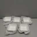 DELLING 6 Oz Porcelain Ramekins Set of 5, Square Souffle Dishes Oven Safe - White Ceramic Creme Brulee Ramekins for Baking, Dishwasher Microwave Freezer Safe Dessert Cups for Pudding Custard