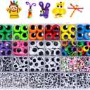 1580pcs Googly Eyes Self Adhesive for Crafts, Craft Sticker Wiggle Eyes with Multi Colored and Sizes for DIY