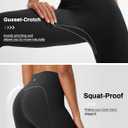 baleaf Capri Leggings for Women Knee Length Yoga Workout Capirs Leggings with Pockets Tummy Control Stretch (Black, L)