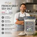 All Goods French Grey Salt Organic 82 Minerals Fine Ground - 7oz, French Gray, Hand-Harvested, Les Guérandais, Unrefined. BB: JAN 2030