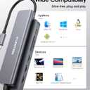 LENTION USB C Hub with 100W Charging, 4K HDMI, Dual Card Reader, USB 3.0 & 2.0 Compatible MacBook Pro, New Mac Air/Surface, Chromebook, More, Stable Driver Adapter (CB-CE18, Space Gray)