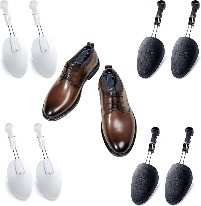 4 Pairs Shoe Tree, Plastic Shoe Trees for Women, Adjustable Length Shaper Support, Shoe Trees for Sneakers