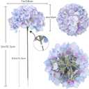 IPOPU Hydrangea Silk Flowers 10pcs Gradient Blue Purple Hydrangea Artificial Flowers Fake Flowers for Outdoor Baby Shower Wedding Centerpiece Table Decorations (Gradient Blue Purple)