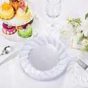 U-QE 100 Pieces Clear Plastic Plates - 9 Inch Clear Disposable Plates - Washable & Reusable - Premium Hard Plates - Party Supplies for Birthdays, Celebrations, Travel, Wedding, Party and Events