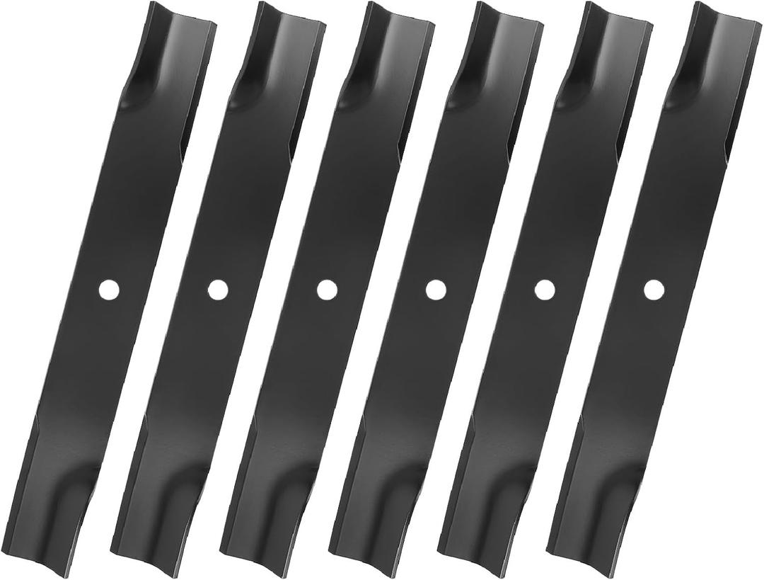 601124 High Lift Blades for 54" Deck, 797696 Mower Blades Compatible with Hu-stler Raptor SD, Fastrak, Super Z Series Lawn Mower, Replaces 601012, 601013, 602416, 797704, 797712, 6 Pack